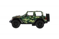 Auto Kinsmart Jeep Wrangler Camo Edition kov/plast 13cm 3 barvy na zpětné natažení 12ks v boxu Teddies