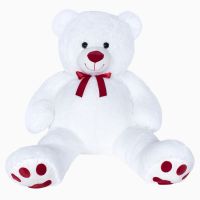 Plyšový medvěd béžový/bílý/hnědý 120 cm Alltoys