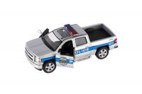 Auto Kinsmart Chevrolet 2014 Silverado Policie/Hasič kov/plast 13cm na zpětné nat. 2 barvy 12ks box Teddies