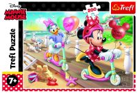 Puzzle Minnie na pláži/Disney Minnie 200 dílků 48x34cm v krabici 33x23x4cm Trefl