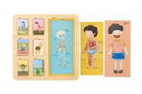 Puzzle deskové dřevěné lidské tělo/sport ve fólii 30x30cm 12m+ Teddies