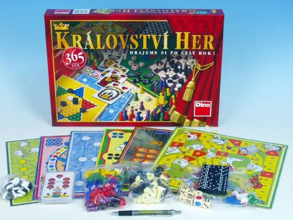 Království 365 her - soubor her společenská hra v krabici 43x30x5cm Dino