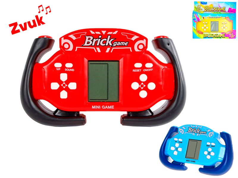 Brickgame konzole 14x9cm 23her na baterie se zvukem 3barvy v krabičce Mikro Trading