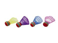 Míčky/Košíčky na badminton barevné 4ks plast v sáčku 10,5x27x5cm Teddies