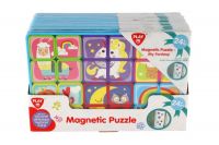 Puzzle magnetické deskové fantazie plast ve fólii 30x20x1cm 12ks v boxu 24m+ Teddies