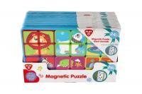 Puzzle magnetické deskové zvířata plast ve fólii 30x20x1cm 12ks v boxu 24m+ Teddies
