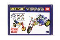 Stavebnice MERKUR 018 Motocykly 10 modelů 182ks v krabici 26x18x5cm Merkur Toys