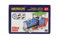 Stavebnice Merkur 031 Železniční modely 10 modelů 211ks v krabici Merkur Toys