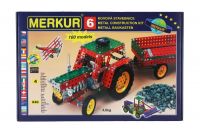 Stavebnice MERKUR 6, 100 modelů 940ks 4 vrstvy v krabici 54x36x6cm Merkur Toys