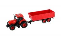 Traktor Zetor s valníkem plast 36cm na setrvačník na bat. se světlem se zvukem v krabici 39x13x13cm Teddies
