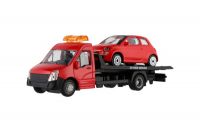 Auto/kamion Bburago odtahovka + auto 1:43 kov/plast 21cm 6 barev v krabičce 22x9x6,5cm