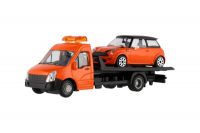 Auto/kamion Bburago odtahovka + auto 1:43 kov/plast 21cm 6 barev v krabičce 22x9x6,5cm