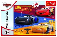 Puzzle Auta před závodem/Cars 3 Disney 27x20cm 30 dílků v krabičce 21x14x4cm Trefl