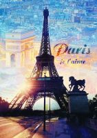 Puzzle Paříž o soumraku 1000 dílků 48x68,3cm v krabici 27x40x6cm Trefl