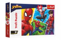 Puzzle Spiderman a Miguel/Disney 27x20cm 30 dílků v krabičce 21x14x4cm Trefl