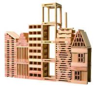 Prkna/Desky stavební dřevo 250ks v krabici 37x37x6cm 18m+ Teddies