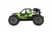 Auto RC buggy terénní zelené 22cm plast 2,4GHz na baterie + dobíjecí pack v krabici 32x16x18cm Teddies
