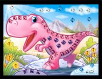 Mozaika obrázek mini dinosaurus třpytivý 10x12cm mix druhů 24ks v boxu SMT Creatoys