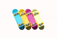 Skateboard prstový šroubovací plast 9cm s doplňky 4 barvy v krabičce 14x14x4cm Teddies