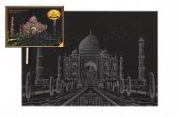Škrabací obrázek barevný Taj Mahal 40,5x28,5cm A3 v sáčku SMT Creatoys