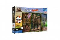 Puzzle 104 XL Super Shape Barevní dinosauři/Jurassic World 60x40cm v krabici 40x27x6cm Trefl