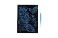 Škrabací obrázek barevný Motýli 12,5x18cm na kartě SMT Creatoys