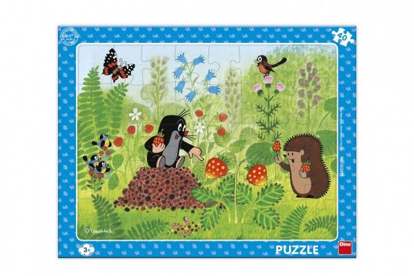 Puzzle deskové Krtek a jahody 29x37cm 40 dílků ve fólii Dino