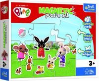 Puzzle magnetické s doplňky Králíček Bing s přáteli v krabici 29x22x5cm Trefl
