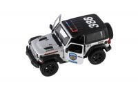 Auto Kinsmart Jeep Wrangler Policie 2018 kov/plast 12cm 2 barvy na zpětné nat. 12ks v boxu Teddies