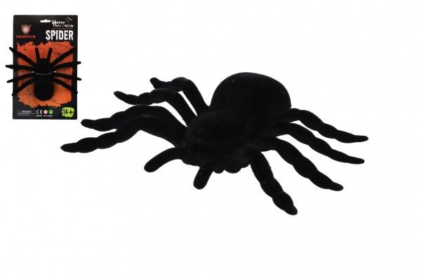 Pavouk střední plyš 15x12cm na kartě karneval Teddies
