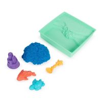 Kinetic sand krabice tekutého písku s podložkou modrá Spin Master