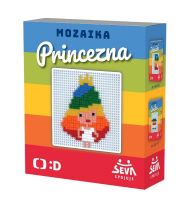 Mozaika Princezna plast 338 dílků v krabici 15x17,5x5,5cm SEVA