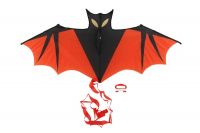 Drak létající netopýr nylon 120x55cm v látkovém sáčku 10x54x2cm Teddies