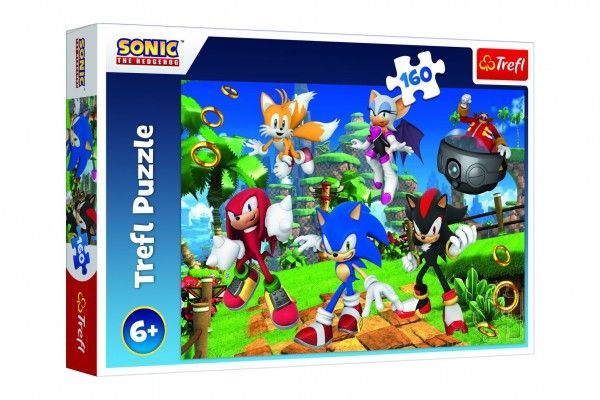 Puzzle Sonic a přátelé/Sonic The Hedgehog 41x27,5cm 160 dílků v krabici 29x19x4cm Trefl