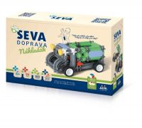 Stavebnice SEVA DOPRAVA Náklaďák plast 96 dílků v krabici 22x15x6cm