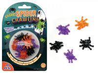 Lepiví pavouci 12 ks silikon 3 cm na kartě karneval Wiky
