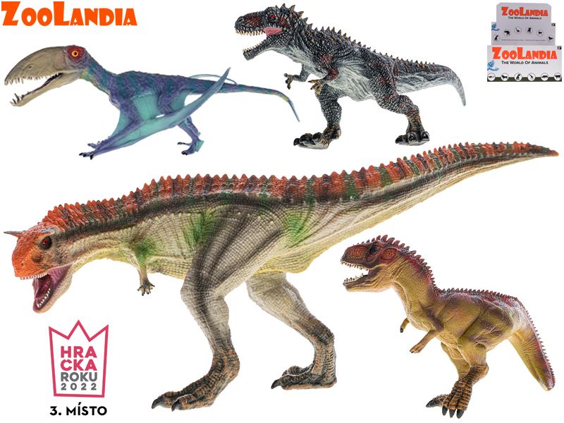 Zoolandia dinosaurus 24-30cm 4druhy 8ks v DBX