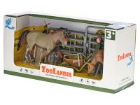Zoolandia kůň s hříbětem a doplňky 4druhy v krabičce