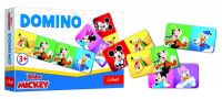 Domino papírové Mickey Mouse a přátelé 21 kartiček společenská hra v krabici 21x14x4cm Trefl
