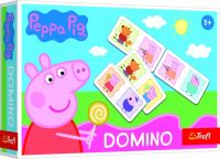 Domino papírové Prasátko Peppa/Peppa Pig 21 kartiček společenská hra v krabici 21x14x4cm Trefl