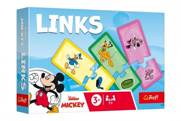 Hra Links skládanka Mickey Mouse a přátelé 14 párů vzdělávací hra v krabici 21x14x4cm Trefl