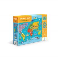 Magnetická hra Mapa světa 145ks v krabici 37,5x29,5x6,5cm DODO