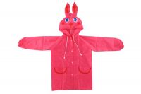 Pláštěnka dětská králík velikost 110-120cm růžová v sáčku 23x25cm Teddies