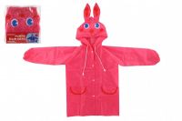 Pláštěnka dětská králík velikost 110-120cm růžová v sáčku 23x25cm Teddies