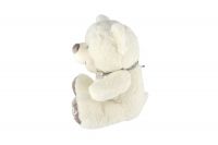 Medvěd/Medvídek sedící se šátkem plyš 35cm bílý v sáčku 0+ Teddies
