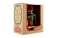 Pinocchio s bubnem tahací dřevo 20cm v krabici od 12 měsíců Teddies