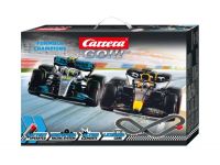 Autodráha Carrera GO!!! 63518 F1 4,3m + 2 auta na baterie v krabici 54x36x7cm Conquest