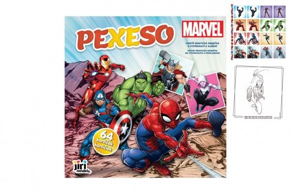 Pexeso v sešitu 64ks Marvel 21,5x21,5cm Jiri Models