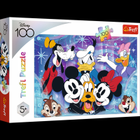 Puzzle Ve světě Disney je zábava 100 dílků 41x27,5cm v krabici 29x20x4cm Trefl