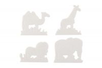 Podložka na zažehlovcí korálky Hama slon,žirafa,lev,velbloud 4ks na kartě 19x24cm Lowlands